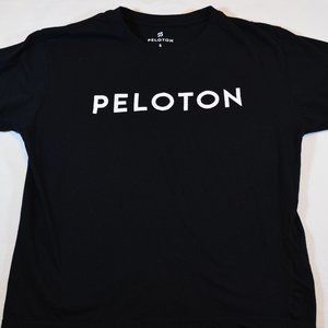 Peloton Century Ride Women's Size Small Cotton Black White Short Sleeve T-Shirt